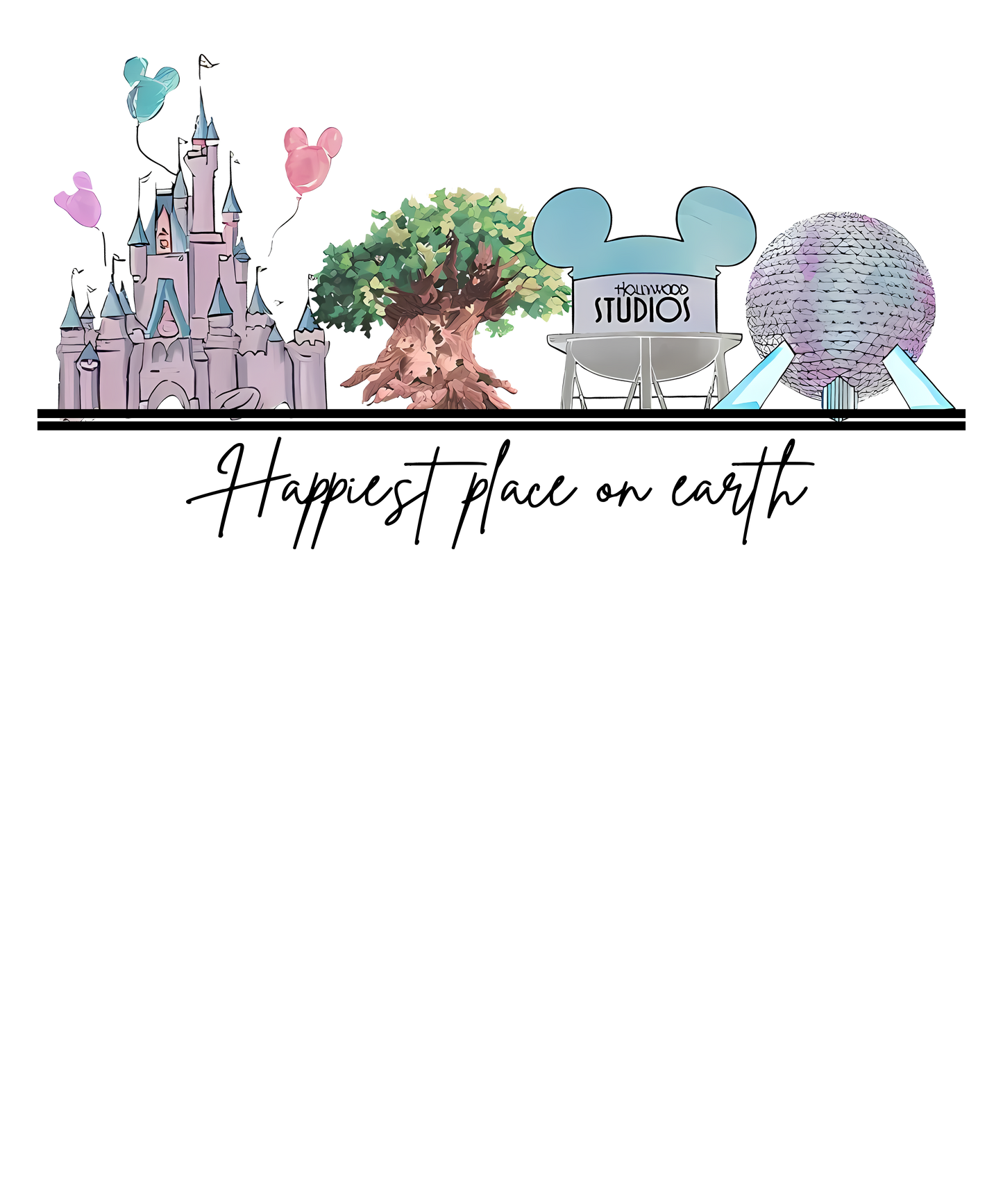 WDW Parks DTF Print