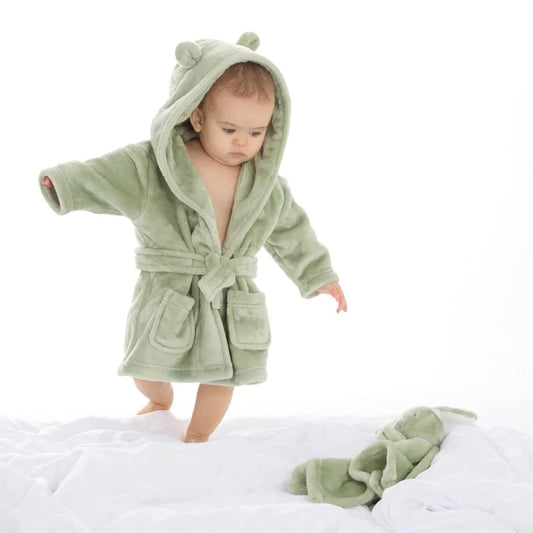 Embroidered Baby Hooded Dressing Gowns