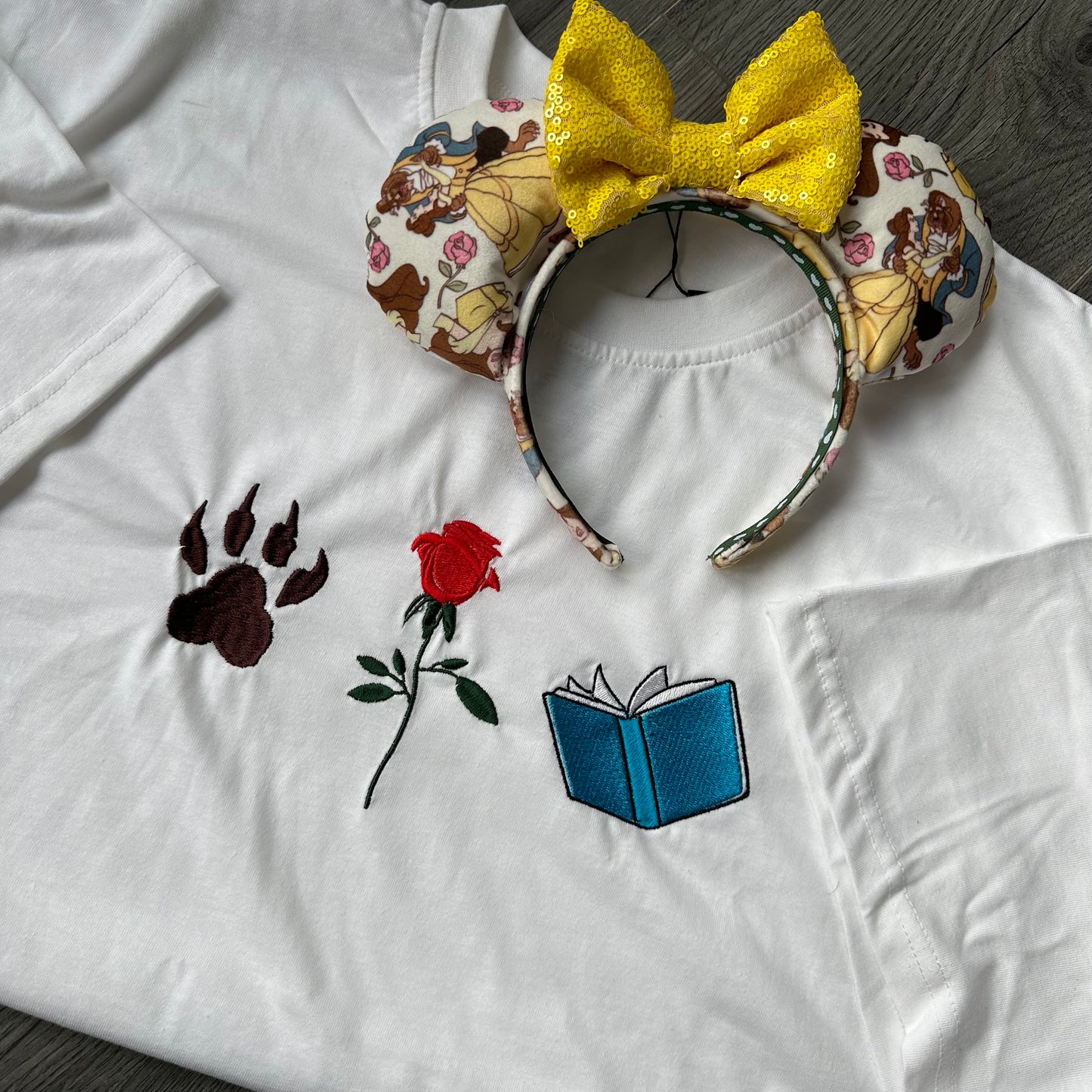 Beauty and the Beast Embroidered Tee