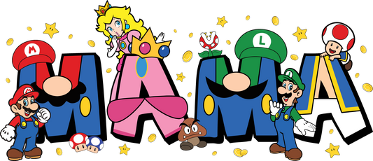 MAMA- Mario DTF Print