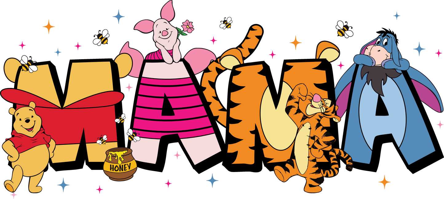 MAMA- Winnie the Pooh DTF Print
