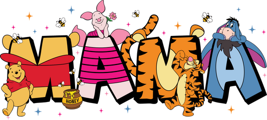 MAMA- Winnie the Pooh DTF Print