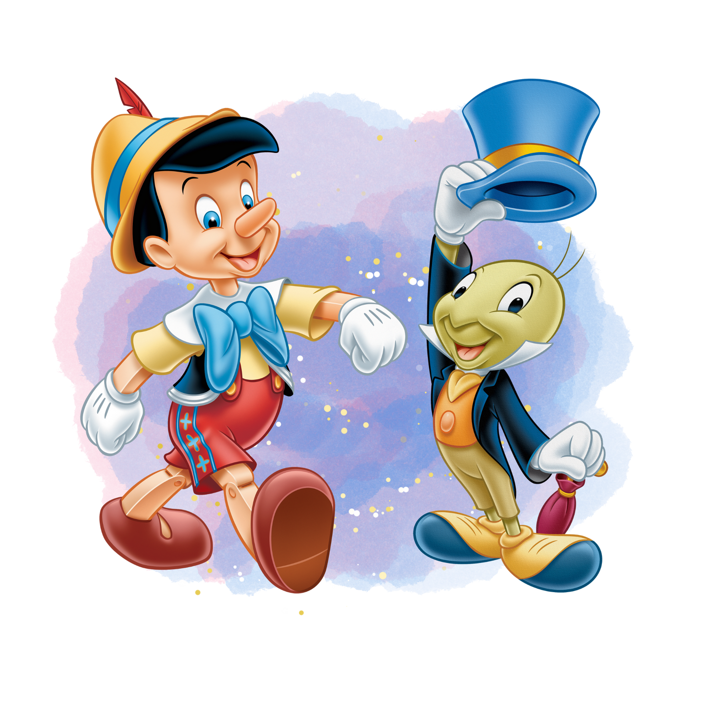 Pinocchio & Jiminy Cricket DTF Print