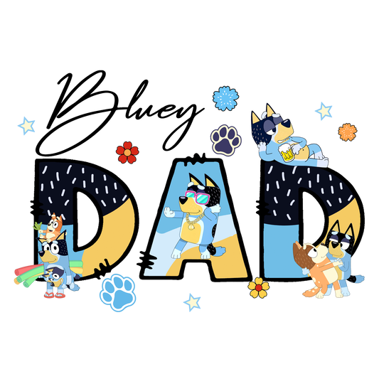 Bluey Dad DTF Print
