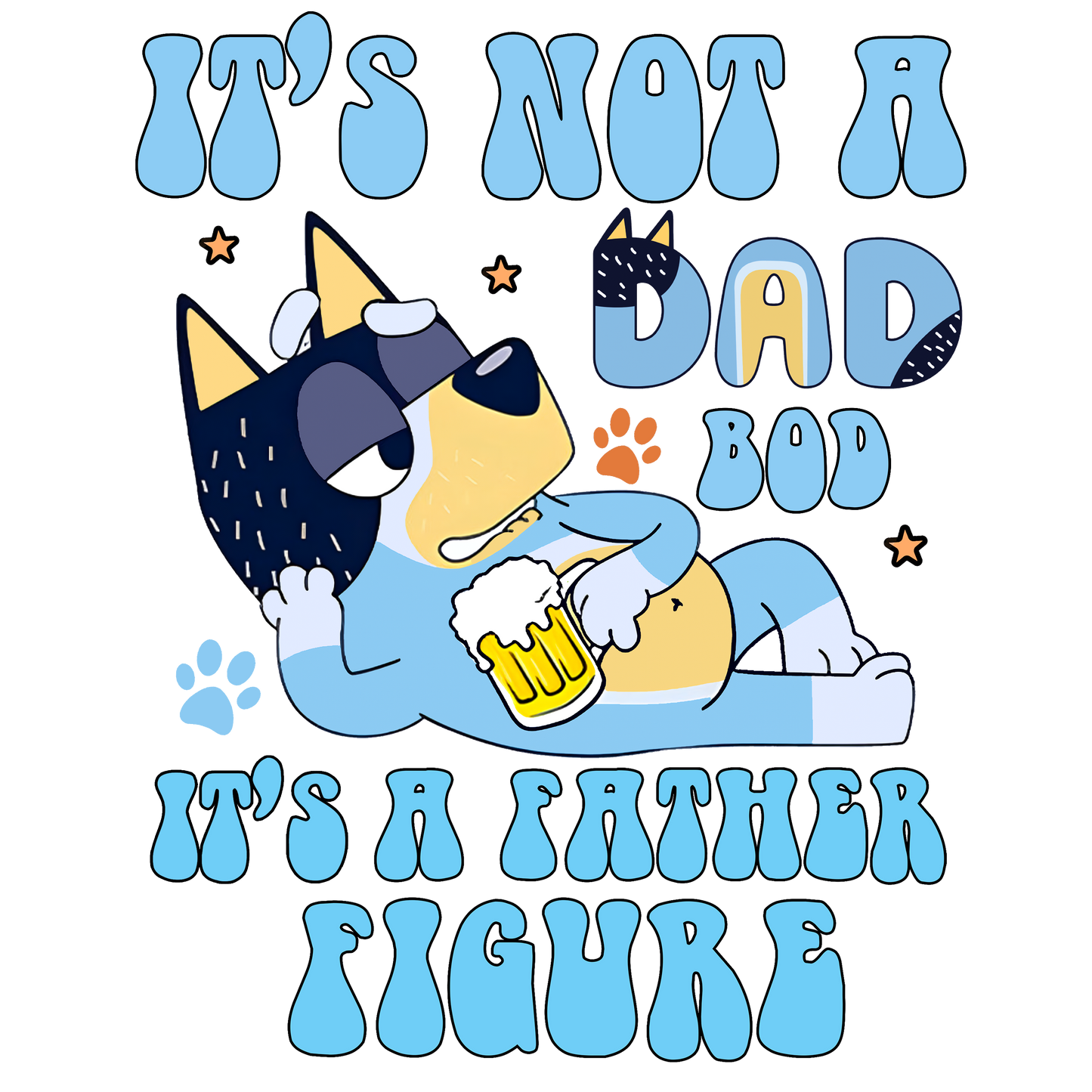 Bandit Dad Bod DTF Print