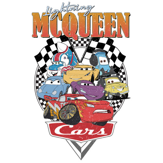 Cars Characters DTF Print