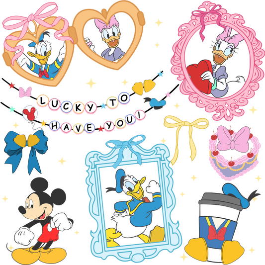 Donald & Daisy Scene DTF Print