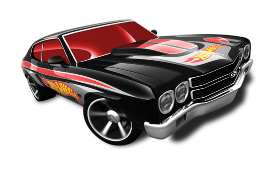 Black Hot Wheels DTF Print