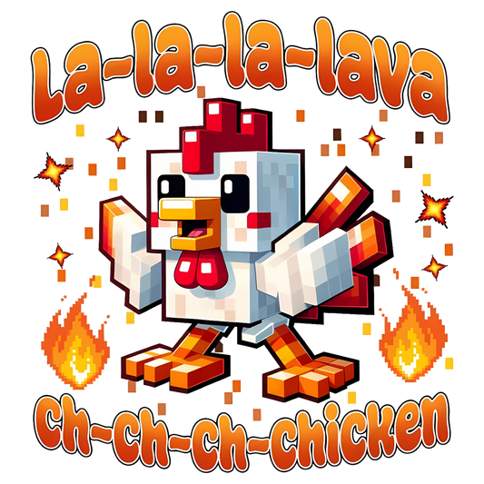 Lava Chicken DTF Print