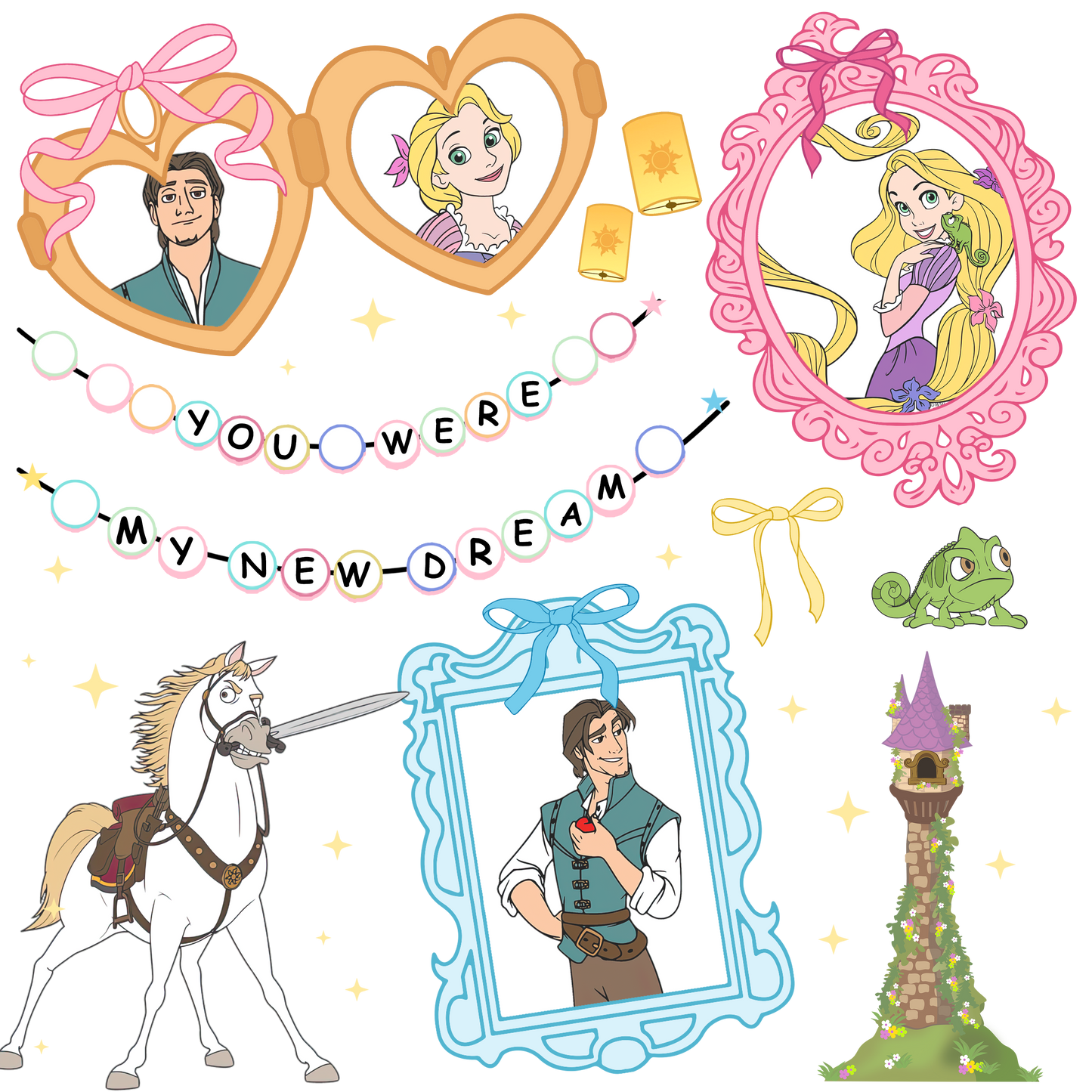 Rapunzel Scene DTF Print