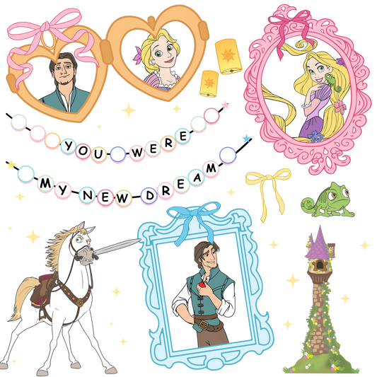 Rapunzel Scene DTF Print