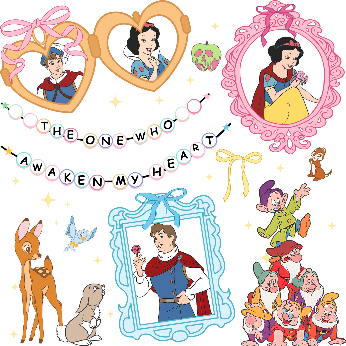 Snow White Scene DTF Print