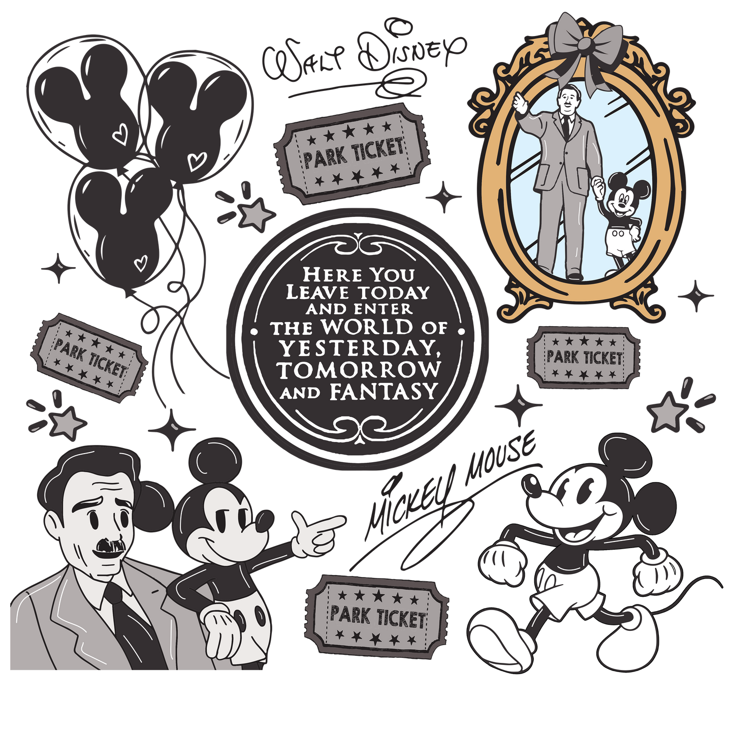 Walt Scene DTF Print